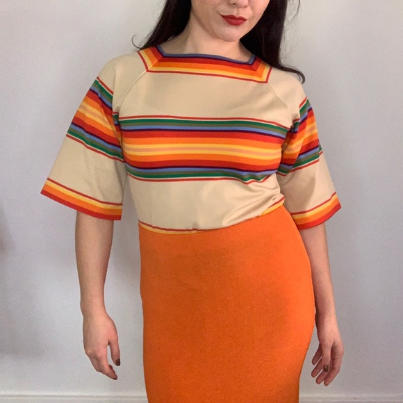 Vintage Rainbow Striped Shirt - Picture 4 of 4